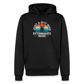 Nur ein Typ, der Bugs ausrottet Schädlingsbekämpfung - Männer Premium Bio Hoodie - Schwarz - Vorne - Nico (187cm)