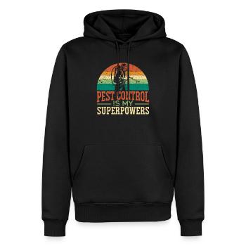 Schädlingsbekämpfung ist mein Supowerpower-Kammerjäger - Männer Premium Bio Hoodie - Schwarz - Vorne - Nico (187cm)