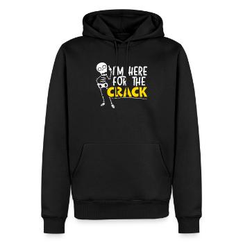 Ich bin hier für The Crack Chiropractor Chiro Squad - Männer Premium Bio Hoodie - Schwarz - Vorne - Nico (187cm)