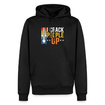 Je craque les gens Chiropraticien Chirurgien de la colonne vertébrale - Sweat à capuche Premium bio Homme - noir - Devant - Nico (187cm)
