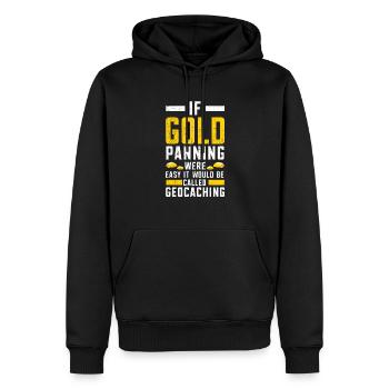 Si l’orpaillage était facile à exploiter pour la prospection aurifère - Sweat à capuche Premium bio Homme - noir - Devant - Nico (187cm)