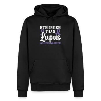 Stärker als Lupus Bewusstsein Autoimmunkrankheit - Männer Premium Bio Hoodie - Schwarz - Vorne - Nico (187cm)