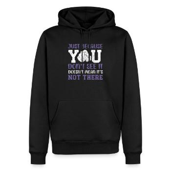 Lupus Bewusstsein Purple Ribbon Autoimmunkrankheit - Männer Premium Bio Hoodie - Schwarz - Vorne - Nico (187cm)