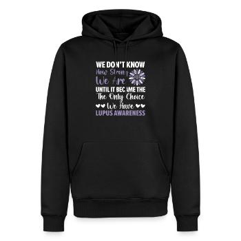 Lupus Bewusstsein Purple Ribbon Autoimmunkrankheit - Männer Premium Bio Hoodie - Schwarz - Vorne - Nico (187cm)