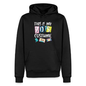 90's Vibe 1990 Vintage Nineties This Is My 90's - Sweat à capuche Premium bio Homme - noir - Devant - Nico (187cm)