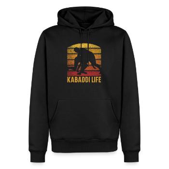 Kabaddi Life Indian Game Team Sport Raider - Sweat à capuche Premium bio Homme - noir - Devant - Nico (187cm)