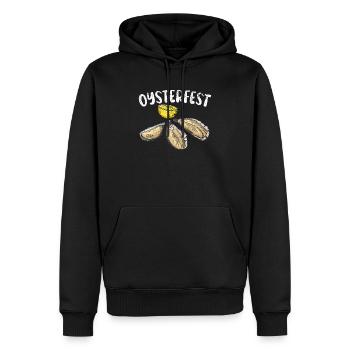 Oysterfest Fruits de mer Coquillage Mollusque Huître animale - Sweat à capuche Premium bio Homme - noir - Devant - Nico (187cm)