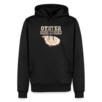 Oyster Shucking Crew Fruits de mer Mollusque coquillage - Sweat à capuche Premium bio Homme - noir - Devant - Nico (187cm)