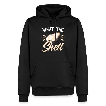 Qu’est-ce que le mollusque coquillage de fruits de mer d’huîtres coquillages - Sweat à capuche Premium bio Homme - noir - Devant - Nico (187cm)