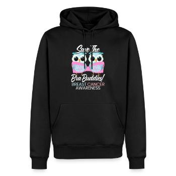 Save The Bra Buddies Brustkrebs Bewusstsein - Männer Premium Bio Hoodie - Schwarz - Vorne - Nico (187cm)
