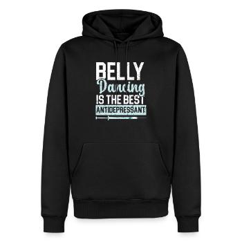 Bauchtanz ist das beste Antidepressivum Shimmy - Männer Premium Bio Hoodie - Schwarz - Vorne - Nico (187cm)