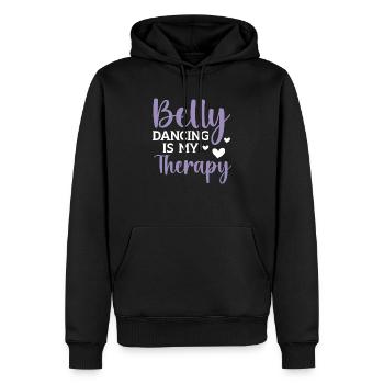 Belly Dancing Is My Therapy Shimmy Belly Dancer - Men’s Premium Organic Hoodie - black - Front - Nico (187cm)
