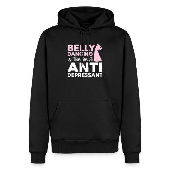 Bauchtanz ist das beste Antidepressivum Shimmy - Männer Premium Bio Hoodie - Schwarz - Vorne - Nico (187cm)