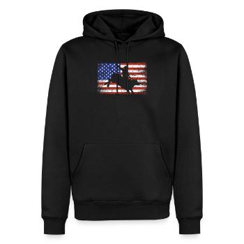 USA Flagge Bull Rider Western Rodeo Bull Riding - Männer Premium Bio Hoodie - Schwarz - Vorne - Nico (187cm)