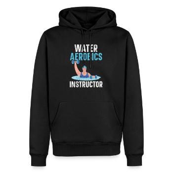 Wassergymnastik Instruktor Fitness Übung Workout - Männer Premium Bio Hoodie - Schwarz - Vorne - Nico (187cm)