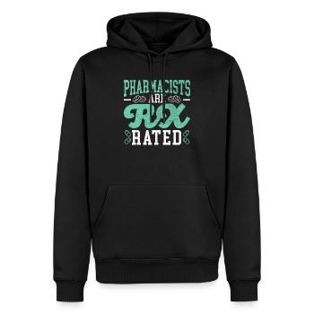 Pharmacist Are Rx Rated Prescription Pharmacy - Men’s Premium Organic Hoodie - black - Front - Nico (187cm)