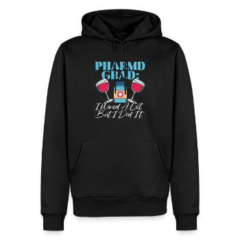 Pharmd Grad I Wined A Lot But I Dit It Graduation - Men’s Premium Organic Hoodie - black - Front - Nico (187cm)