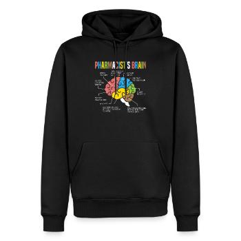 Pharmacist Brain Prescription Pharmacy Assistant - Men’s Premium Organic Hoodie - black - Front - Nico (187cm)