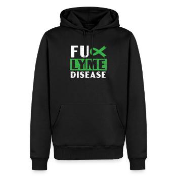 Lyme Disease Warrior Lyme Disease Awareness Month - Men’s Premium Organic Hoodie - black - Front - Nico (187cm)