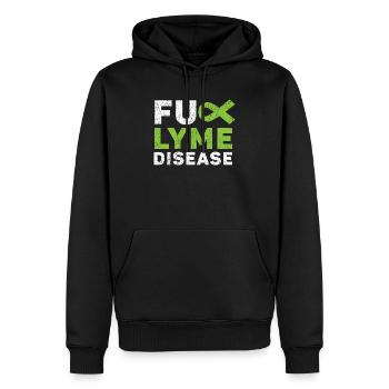 Lyme Disease Warrior Lyme Disease Awareness Month - Men’s Premium Organic Hoodie - black - Front - Nico (187cm)