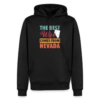 Die beste Frau kommt aus Nevada USA Nevadaner - Männer Premium Bio Hoodie - Schwarz - Vorne - Nico (187cm)