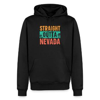 Straight Outta Nevada États-Unis Amérique Nevadans - Sweat à capuche Premium bio Homme - noir - Devant - Nico (187cm)