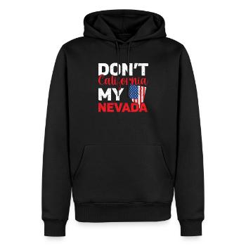 Ne pas Californie Mon Nevada USA Amérique Nevadans - Sweat à capuche Premium bio Homme - noir - Devant - Nico (187cm)
