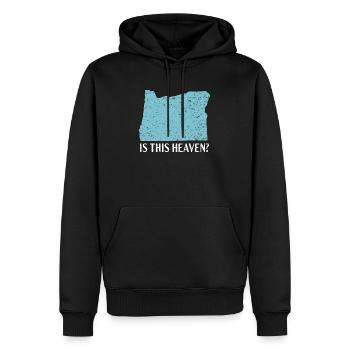Is This Heaven Oregon USA Amérique Oregoniens - Sweat à capuche Premium bio Homme - noir - Devant - Nico (187cm)