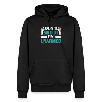 Don't Shoot Ich bin unbewaffnet Amputiertes Amputiertes Handicap - Männer Premium Bio Hoodie - Schwarz - Vorne - Nico (187cm)