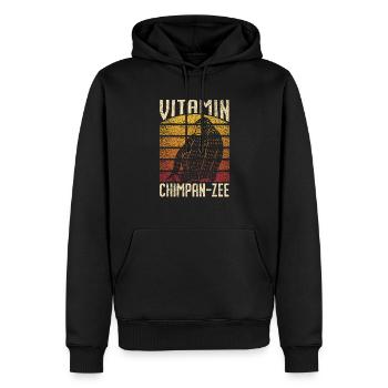 Vitamin Schimpanse Affe Tier Tierpfleger - Männer Premium Bio Hoodie - Schwarz - Vorne - Nico (187cm)