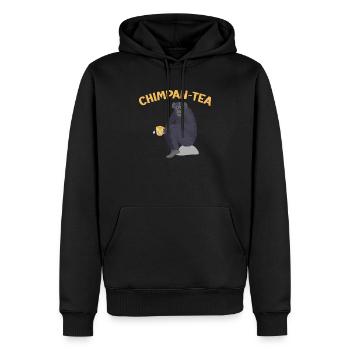 Chimpantea Chimpanzé Singe Animal Zookeeper - Sweat à capuche Premium bio Homme - noir - Devant - Nico (187cm)
