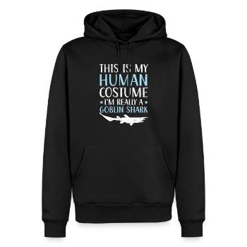 Ich bin wirklich ein Goblin Shark Animal Marine Biologe - Männer Premium Bio Hoodie - Schwarz - Vorne - Nico (187cm)