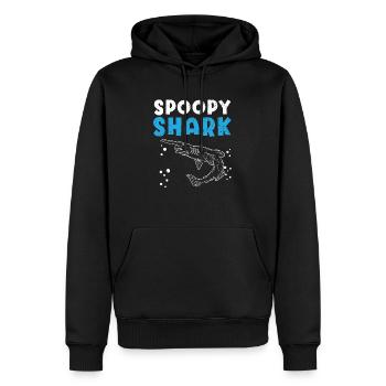 Spoopy Shark Tier Marine Biologe Goblin Hai - Männer Premium Bio Hoodie - Schwarz - Vorne - Nico (187cm)