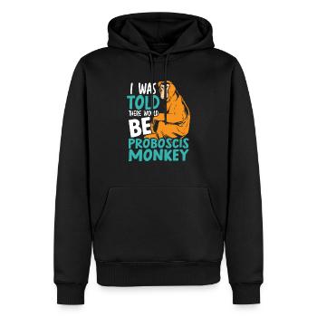 I Was Told There Would Be Proboscis Monkey Zoo - Men’s Premium Organic Hoodie - black - Front - Nico (187cm)