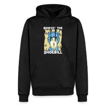 Respektieren Sie den Schuhschnabelvogelflüsterer Whalehead - Männer Premium Bio Hoodie - Schwarz - Vorne - Nico (187cm)