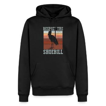 Respektieren Sie den Schuhschnabelvogelflüsterer Whalehead - Männer Premium Bio Hoodie - Schwarz - Vorne - Nico (187cm)