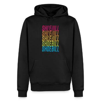 Retro Schuhschnabel Storch Vogel Flüsterer Walkopf - Männer Premium Bio Hoodie - Schwarz - Vorne - Nico (187cm)
