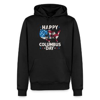 Happy Columbus Day Christoph Kolumbus Navigator - Männer Premium Bio Hoodie - Schwarz - Vorne - Nico (187cm)