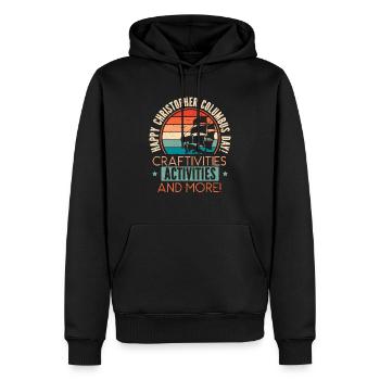 Alles Gute zum Christopher Columbus Day Italoamerikaner - Männer Premium Bio Hoodie - Schwarz - Vorne - Nico (187cm)
