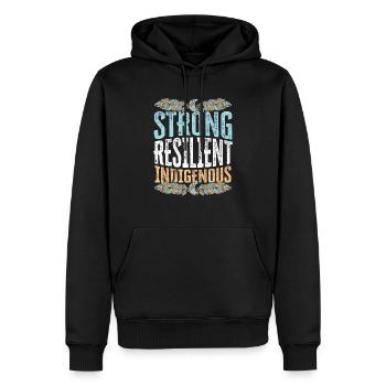 Starke, widerstandsfähige indigene amerikanische Ureinwohner - Männer Premium Bio Hoodie - Schwarz - Vorne - Nico (187cm)