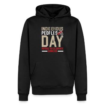 Tag der indigenen Völker Stolz der amerikanischen Ureinwohner - Männer Premium Bio Hoodie - Schwarz - Vorne - Nico (187cm)