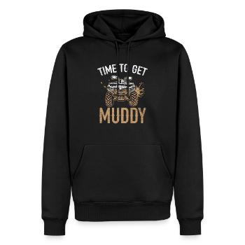 Zeit, um schlammige Quad Bike ATV Offroading Offroad zu bekommen - Männer Premium Bio Hoodie - Schwarz - Vorne - Nico (187cm)