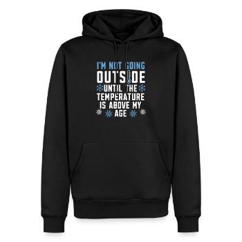 Ich gehe nicht außerhalb des Winterschneeklimas - Männer Premium Bio Hoodie - Schwarz - Vorne - Nico (187cm)