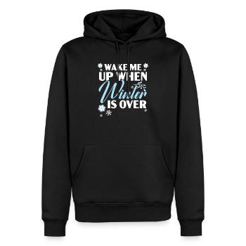 Wecke mich auf, wenn der Winter vorbei ist Schnee Wintersaison - Männer Premium Bio Hoodie - Schwarz - Vorne - Nico (187cm)