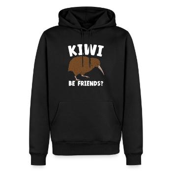 Kiwi Be Friends Kiwi Vogel Tier Wortspiel Neuseeland - Männer Premium Bio Hoodie - Schwarz - Vorne - Nico (187cm)