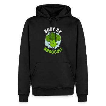 Corps Par Brocoli Légume Végétalien Broccoholic - Sweat à capuche Premium bio Homme - noir - Devant - Nico (187cm)