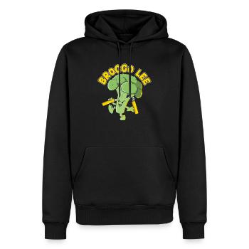 Brocco Lee Gemüse Vegetarisch Veganer Brokkoli - Männer Premium Bio Hoodie - Schwarz - Vorne - Nico (187cm)