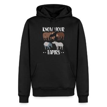 Kennen Sie Ihre Tapire Wildtiere Tier Zoowärter Tapir - Männer Premium Bio Hoodie - Schwarz - Vorne - Nico (187cm)