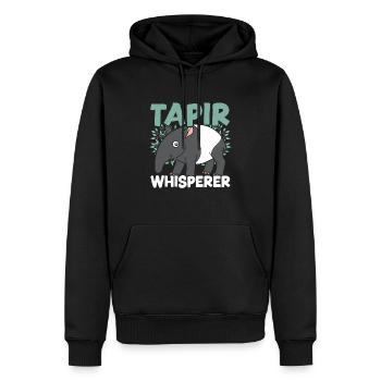 Tapir Flüsterer Wildtier Tier Zoowärter Tapir - Männer Premium Bio Hoodie - Schwarz - Vorne - Nico (187cm)