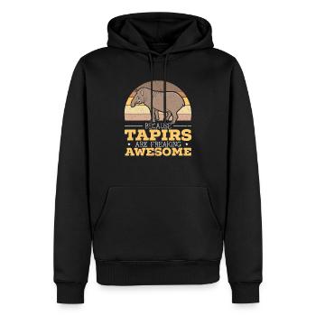 Weil Tapire verdammt tolle Tapirliebhaber sind - Männer Premium Bio Hoodie - Schwarz - Vorne - Nico (187cm)
